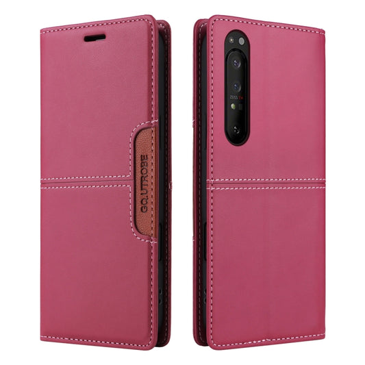 For Sony Xperia 1 II GQUTROBE G01 RFID Anti-theft Leather Phone Case(Red) by GQUTROBE