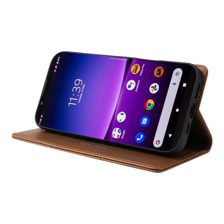 For Sony Xperia 1 IV GQUTROBE G01 RFID Anti-theft Leather Phone Case(Brown) by GQUTROBE