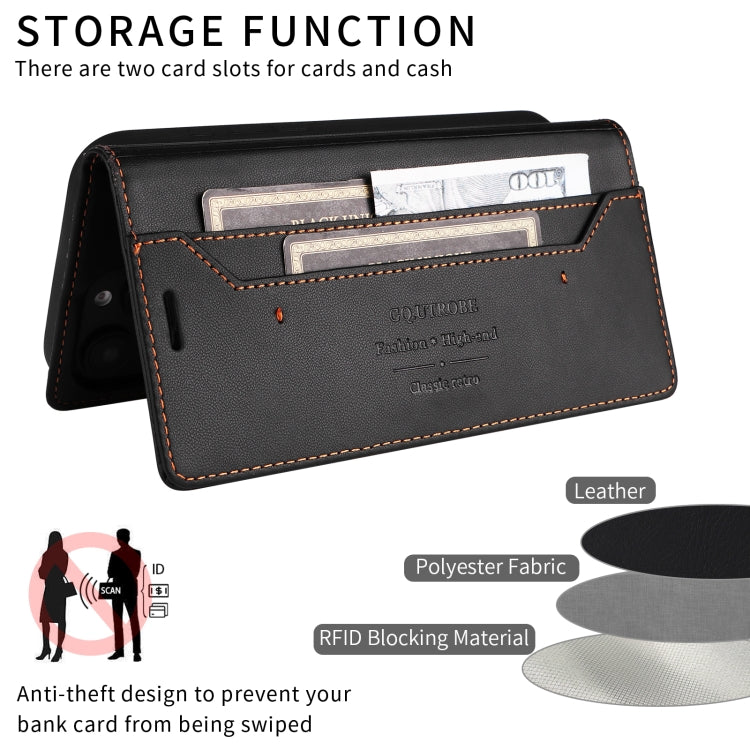 For Sony Xperia 1 IV GQUTROBE G01 RFID Anti-theft Leather Phone Case(Black) by GQUTROBE