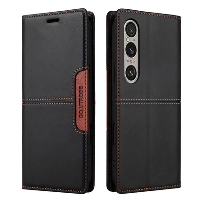 For Sony Xperia 1 VI GQUTROBE G01 RFID Anti-theft Leather Phone Case(Black) by GQUTROBE