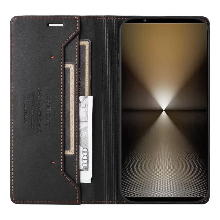 For Sony Xperia 1 VI GQUTROBE G01 RFID Anti-theft Leather Phone Case(Black) by GQUTROBE
