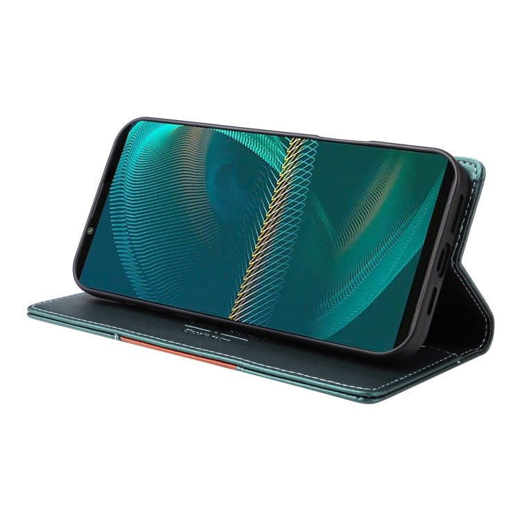For Sony Xperia 5 III GQUTROBE G01 RFID Anti-theft Leather Phone Case(Green) by GQUTROBE
