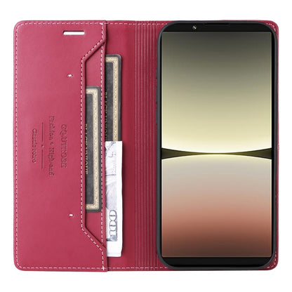 For Sony Xperia 5 IV GQUTROBE G01 RFID Anti-theft Leather Phone Case(Red) by GQUTROBE