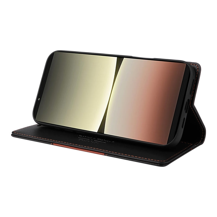 For Sony Xperia 5 IV GQUTROBE G01 RFID Anti-theft Leather Phone Case(Black) by GQUTROBE