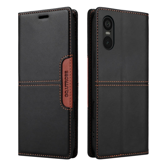 For Sony Xperia 5 VI GQUTROBE G01 RFID Anti-theft Leather Phone Case(Black) by GQUTROBE