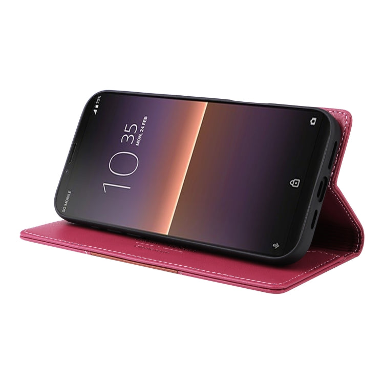 For Sony Xperia 10 II GQUTROBE G01 RFID Anti-theft Leather Phone Case(Red) by GQUTROBE