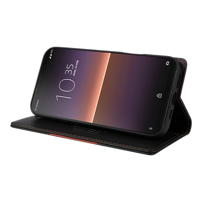 For Sony Xperia 10 II GQUTROBE G01 RFID Anti-theft Leather Phone Case(Black) by GQUTROBE