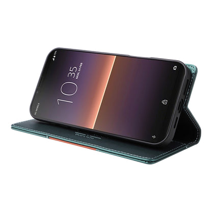 For Sony Xperia 10 II GQUTROBE G01 RFID Anti-theft Leather Phone Case(Green) by GQUTROBE