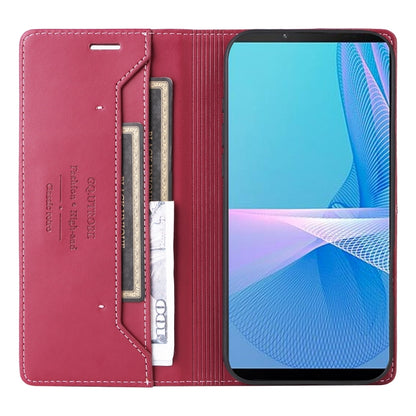 For Sony Xperia 10 III GQUTROBE G01 RFID Anti-theft Leather Phone Case(Red) by GQUTROBE