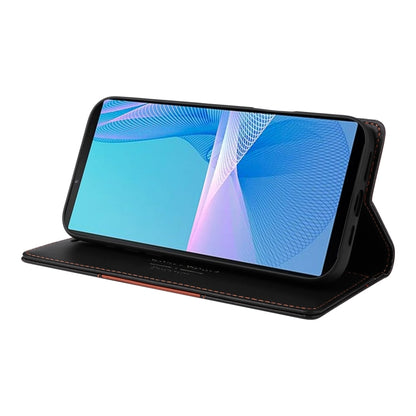 For Sony Xperia 10 III GQUTROBE G01 RFID Anti-theft Leather Phone Case(Black) by GQUTROBE