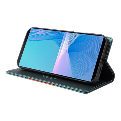 For Sony Xperia 10 III GQUTROBE G01 RFID Anti-theft Leather Phone Case(Green) by GQUTROBE