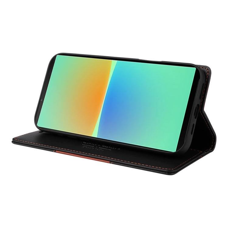 For Sony Xperia 10 IV GQUTROBE G01 RFID Anti-theft Leather Phone Case(Black) by GQUTROBE