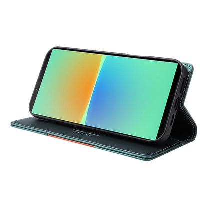 For Sony Xperia 10 IV GQUTROBE G01 RFID Anti-theft Leather Phone Case(Green) by GQUTROBE