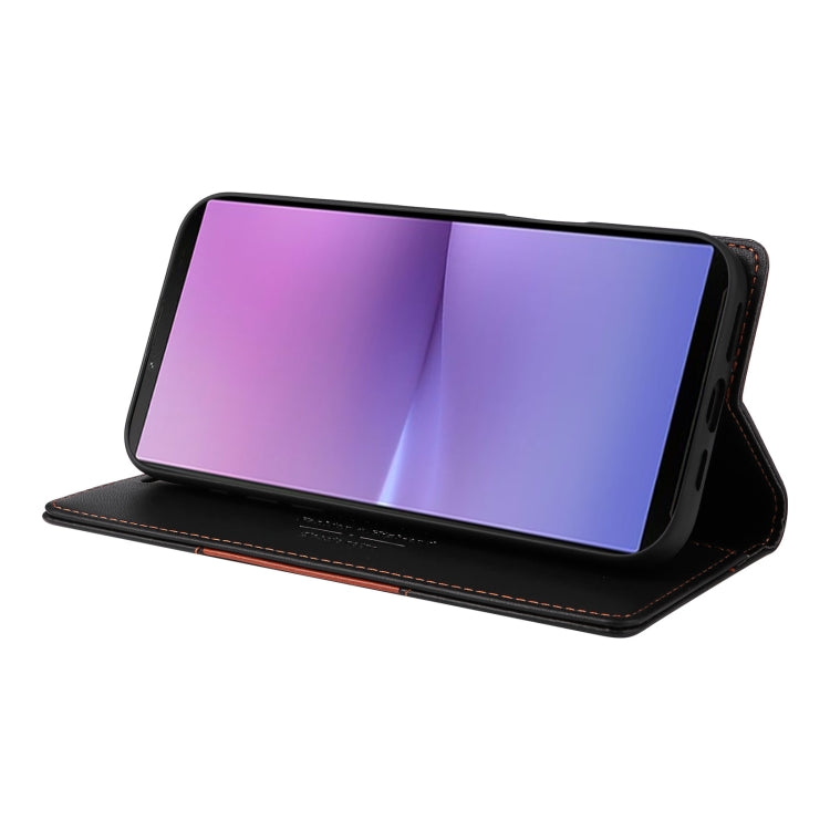 For Sony Xperia 10 V GQUTROBE G01 RFID Anti-theft Leather Phone Case(Black) by GQUTROBE