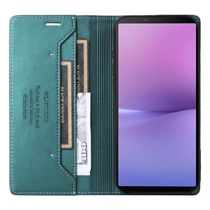 For Sony Xperia 10 V GQUTROBE G01 RFID Anti-theft Leather Phone Case(Green) by GQUTROBE