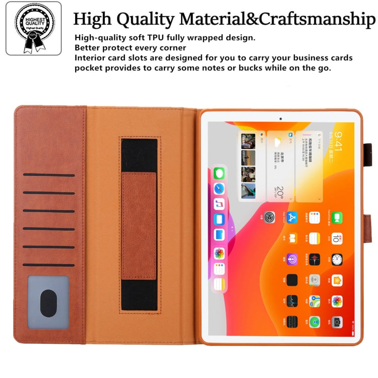 For iPad mini 6 / mini 2024 Hardware Buckle Deformation Holder Smart Leather Tablet Case(Brown) by bashfashion