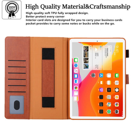 For iPad mini 6 / mini 2024 Hardware Buckle Deformation Holder Smart Leather Tablet Case(Brown) by bashfashion
