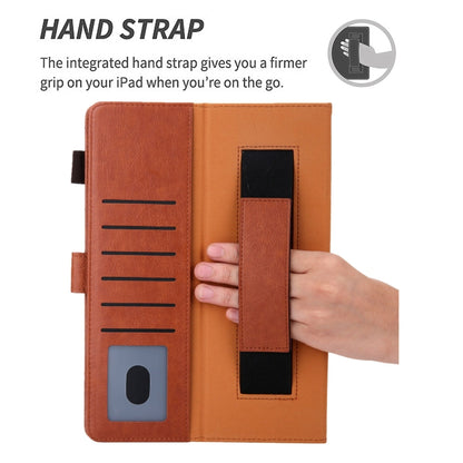 For iPad mini 6 / mini 2024 Hardware Buckle Deformation Holder Smart Leather Tablet Case(Brown) by bashfashion