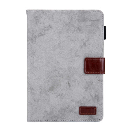 For iPad mini 6 / mini 2024 Fabric Contrast Color Smart Leather Tablet Case(Grey) by bashfashion
