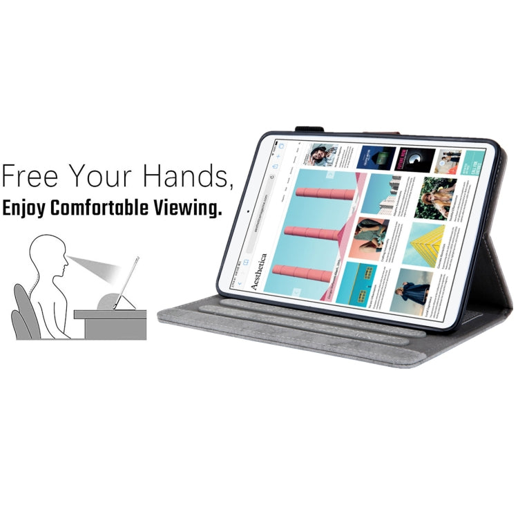 For iPad mini 6 / mini 2024 Fabric Contrast Color Smart Leather Tablet Case(Grey) by bashfashion