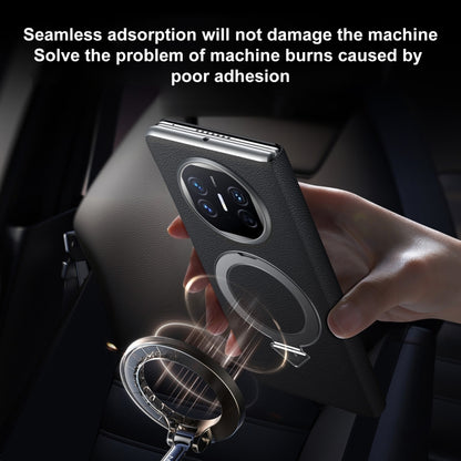 For Huawei Mate XT Ultimate Design SULADA Smart View Window MagSafe Magnetic Holder Leather Phone Case(Black) by SULADA