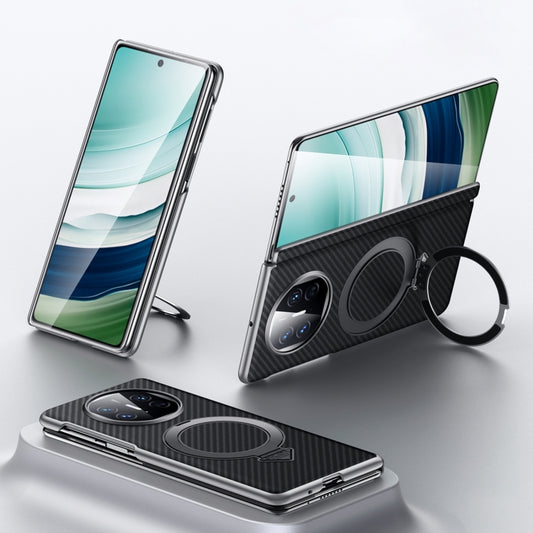 For Huawei Mate X5 / X3 SULADA Kevlar Texture MagSafe Magnetic Holder Phone Case(Black) by SULADA