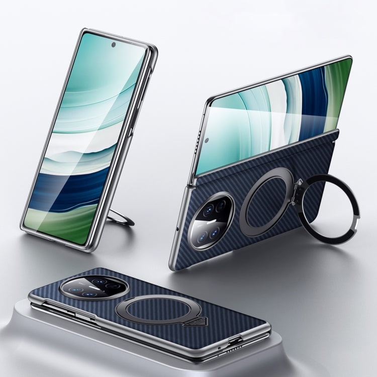 For Huawei Mate X5 / X3 SULADA Kevlar Texture MagSafe Magnetic Holder Phone Case(Blue) by SULADA