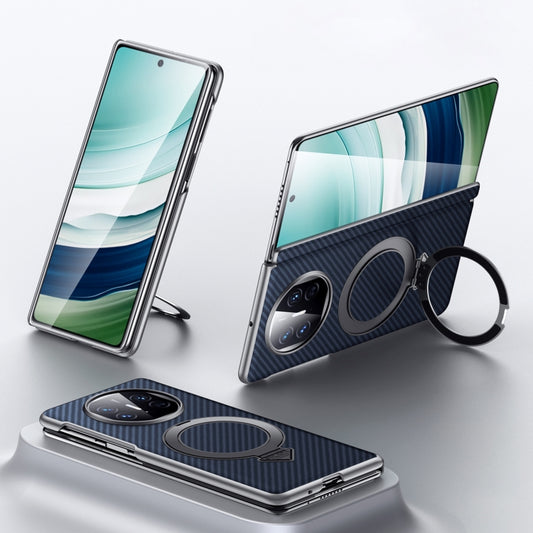 For Huawei Mate X5 / X3 SULADA Kevlar Texture MagSafe Magnetic Holder Phone Case(Blue) by SULADA