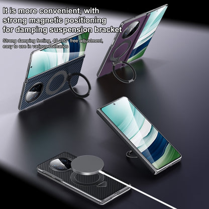 For Huawei Mate X5 / X3 SULADA Kevlar Texture MagSafe Magnetic Holder Phone Case(Purple) by SULADA