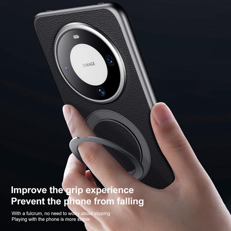 For Huawei Pura 70 Ultra SULADA Top Grain Leather MagSafe Magnetic Holder Phone Case(Brown) by SULADA