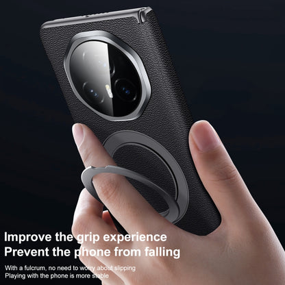 For Honor Magic V3 SULADA Top Grain Leather MagSafe Magnetic Holder Phone Case(Red) by SULADA