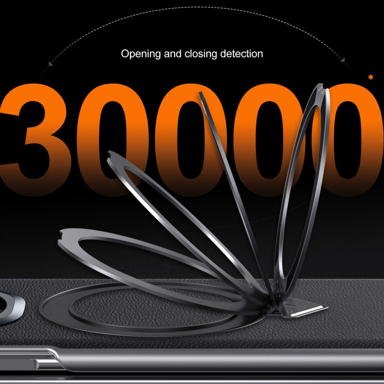 For Honor Magic V3 SULADA Top Grain Leather MagSafe Magnetic Holder Phone Case(Red) by SULADA