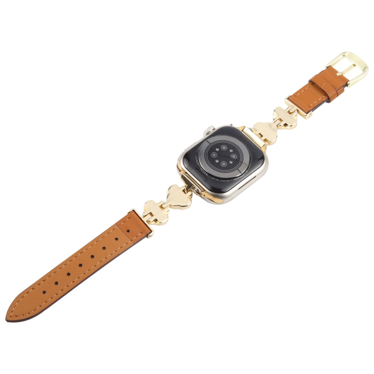 For Apple Watch 42mm / 41mm / 40mm / 38mm Microfiber Leather Diamond Slim Watch Band(Brown) by bashfashion
