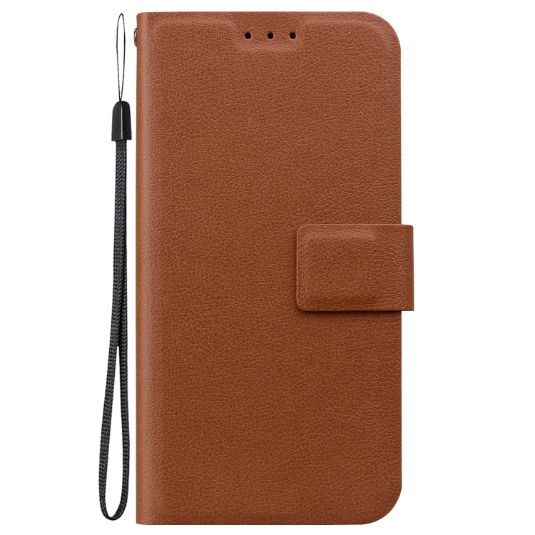 For iPhone 16e Ultra-thin Voltage Magnetic Buckle Leather Phone Case(Brown) by bashfashion