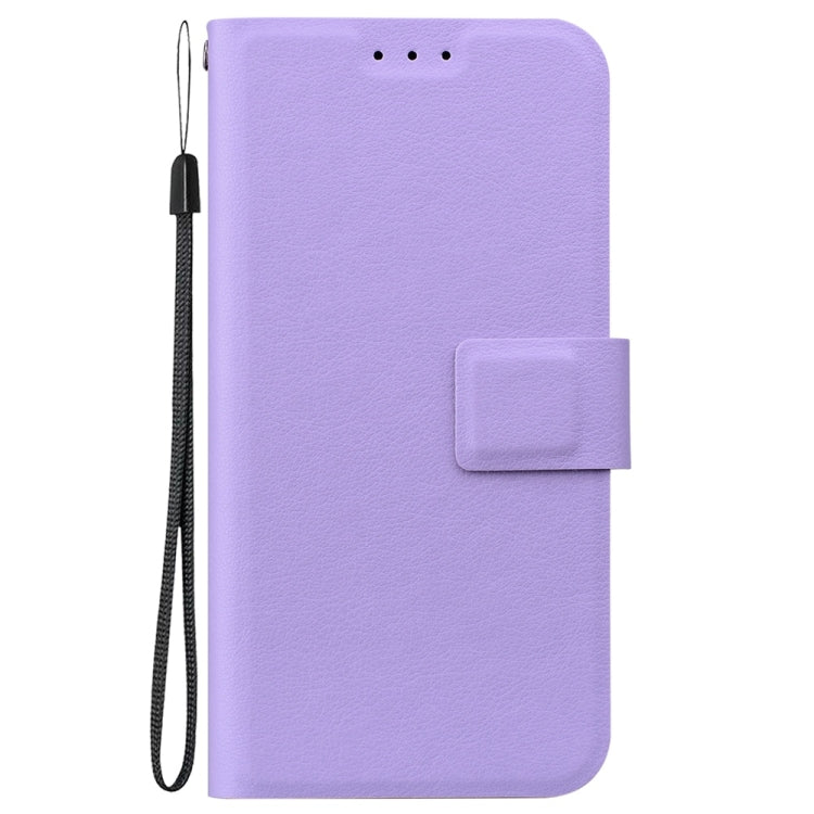 For iPhone 16e Ultra-thin Voltage Magnetic Buckle Leather Phone Case(Purple) by bashfashion