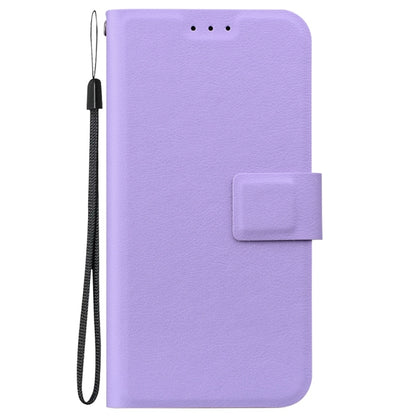 For iPhone 16e Ultra-thin Voltage Magnetic Buckle Leather Phone Case(Purple) by bashfashion