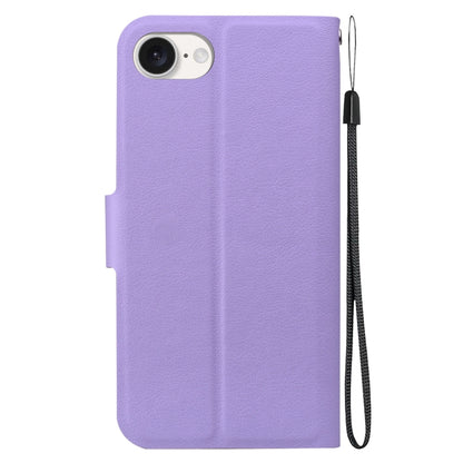 For iPhone 16e Ultra-thin Voltage Magnetic Buckle Leather Phone Case(Purple) by bashfashion