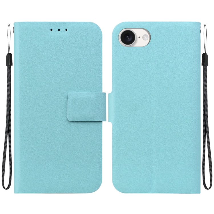 For iPhone 16e Ultra-thin Voltage Magnetic Buckle Leather Phone Case(Green) by bashfashion