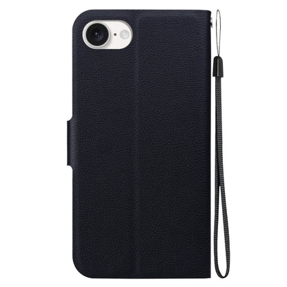 For iPhone 16e Ultra-thin Voltage Magnetic Buckle Leather Phone Case(Black) by bashfashion