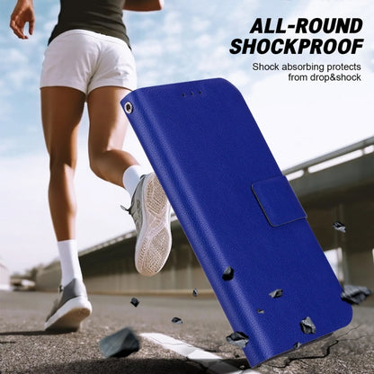 For iPhone 16e Ultra-thin Voltage Magnetic Buckle Leather Phone Case(Blue) by bashfashion