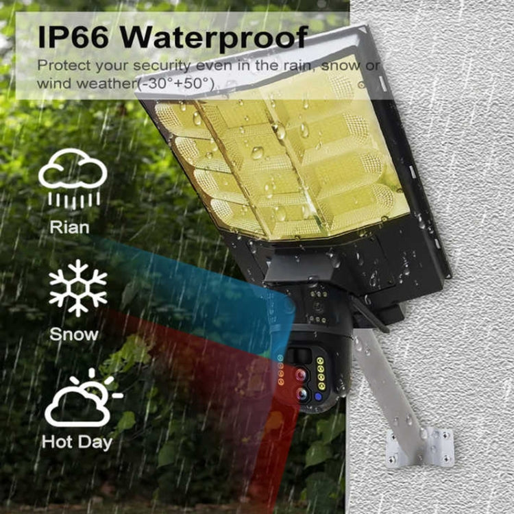 Solar Street Light with V380 4G WiFi 10X Dual-lens Monitoring HD Camera, Memory:No SD Card by bashfashion