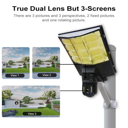 Solar Street Light with V380 4G WiFi 10X Dual-lens Monitoring HD Camera, Memory:No SD Card by bashfashion