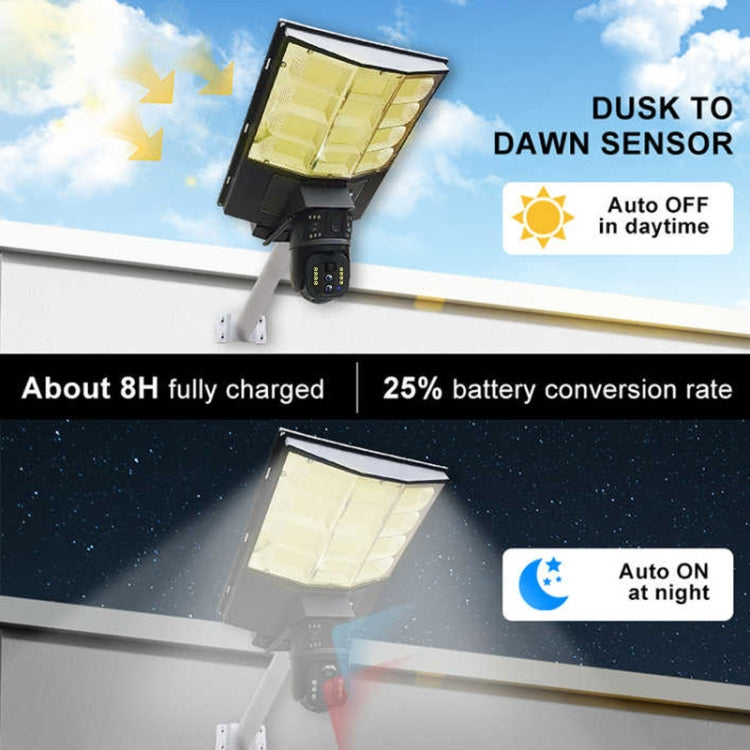 Solar Street Light with V380 4G WiFi 10X Dual-lens Monitoring HD Camera, Memory:No SD Card by bashfashion