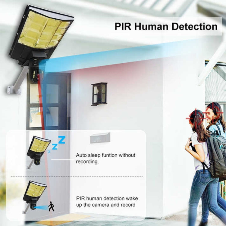 Solar Street Light with V380 4G WiFi 10X Dual-lens Monitoring HD Camera, Memory:No SD Card by bashfashion