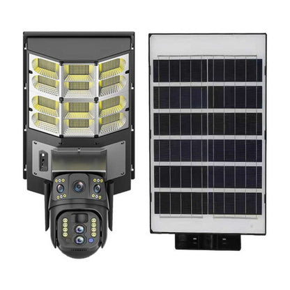 Solar Street Light with V380 4G WiFi 10X Dual-lens Monitoring HD Camera, Memory:128GB SD Card by bashfashion