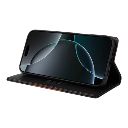 For iPhone 16 Pro GQUTROBE G01 RFID Anti-theft Leather Phone Case(Black) by GQUTROBE