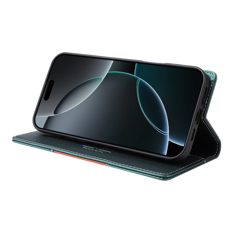 For iPhone 16 Pro Max GQUTROBE G01 RFID Anti-theft Leather Phone Case(Green) by GQUTROBE