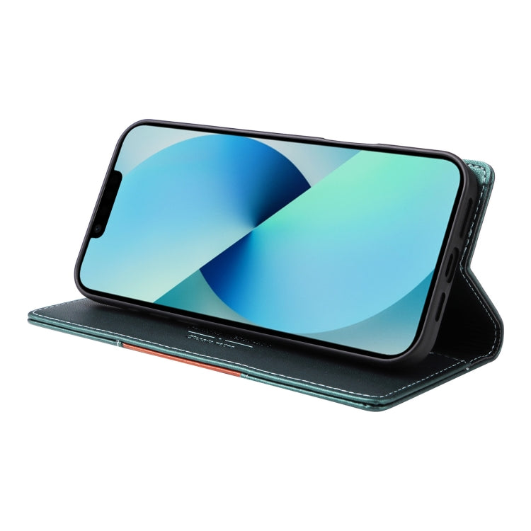 For iPhone 14 / 13 GQUTROBE G01 RFID Anti-theft Leather Phone Case(Green) by GQUTROBE