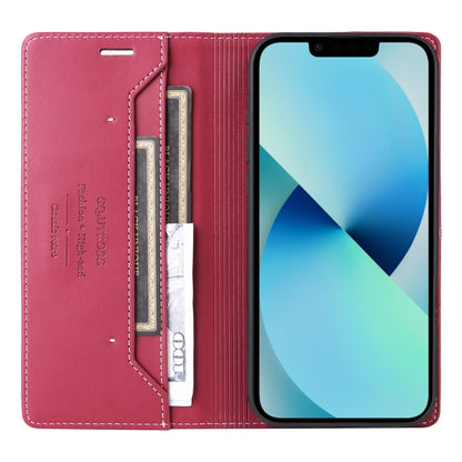 For iPhone 15 Plus / 14 Plus GQUTROBE G01 RFID Anti-theft Leather Phone Case(Red) by GQUTROBE