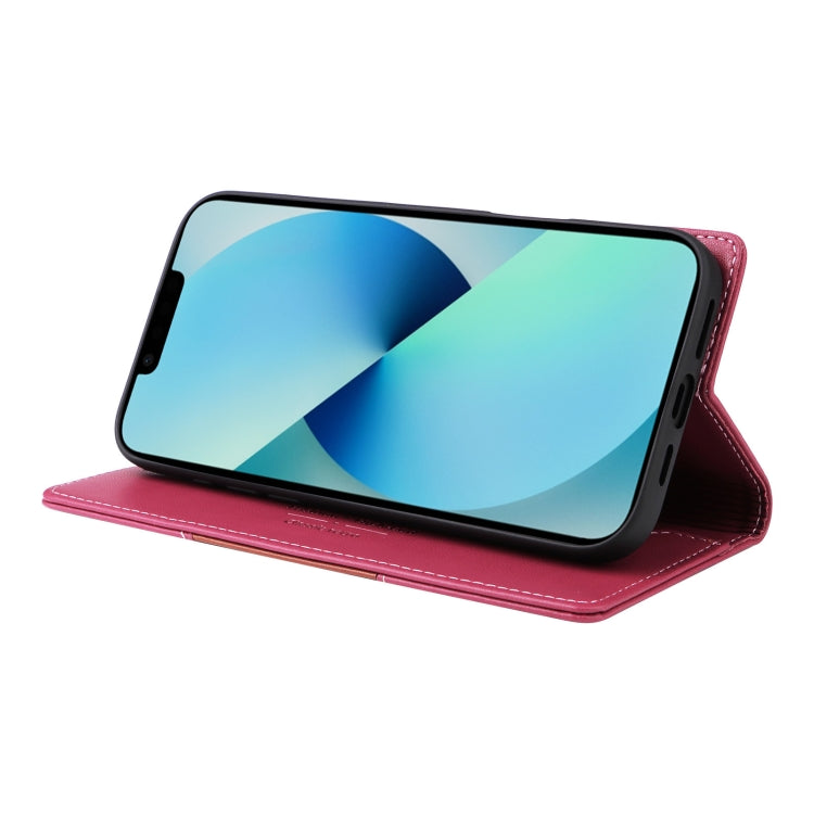 For iPhone 15 Plus / 14 Plus GQUTROBE G01 RFID Anti-theft Leather Phone Case(Red) by GQUTROBE